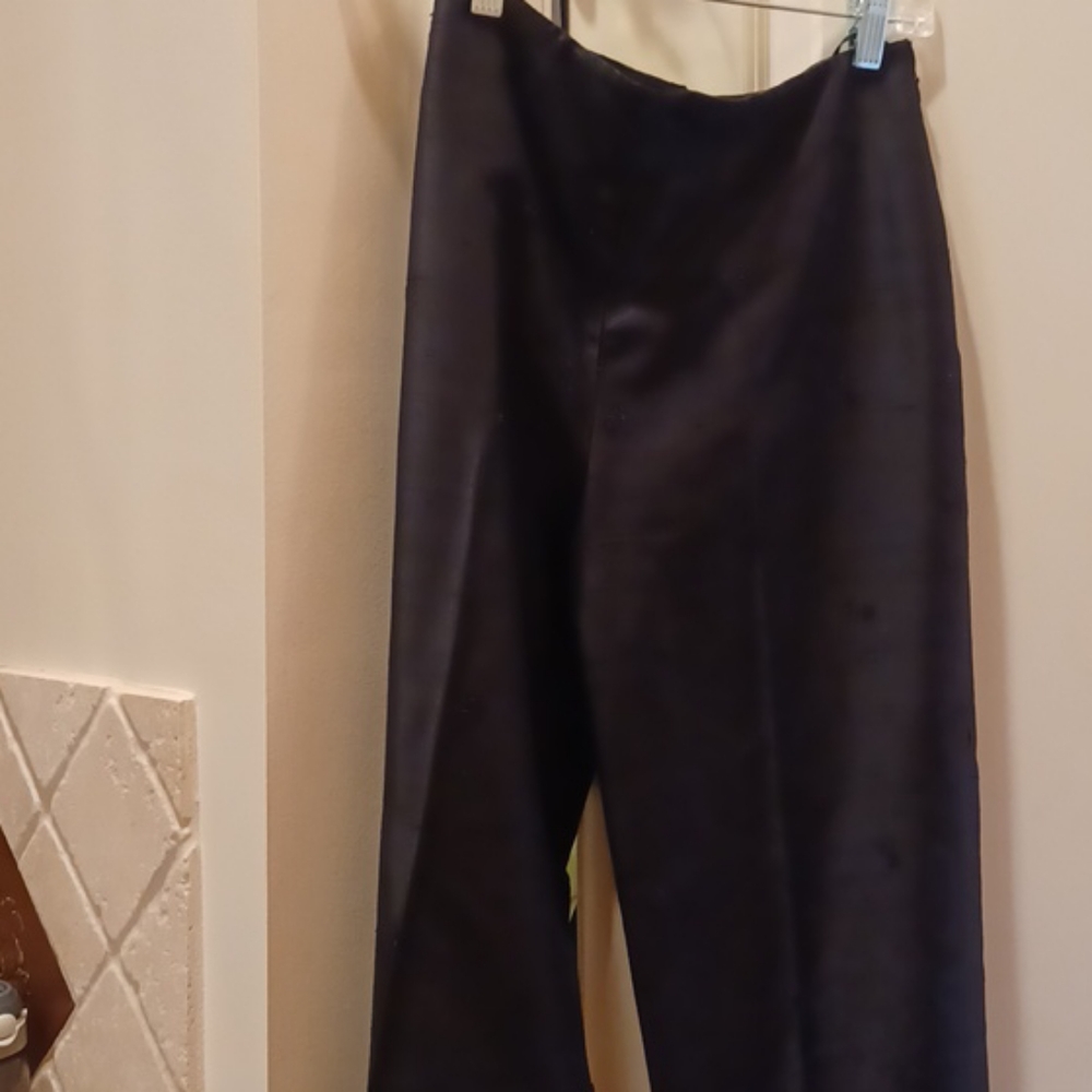 Beautiful black silk pants with roses on them